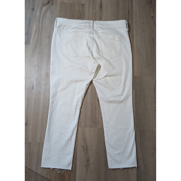 NWT Express Jeans Cropped Legging Plus Size 18 White Mid Rise Stretch $80 Preppy - Picture 2 of 12